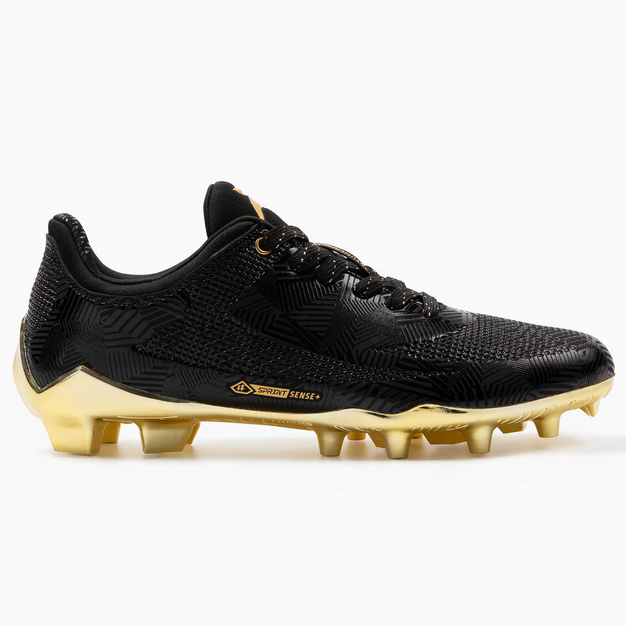 Gold Rush Black & Gold Cleats — Quantum Carbon by Phenom Elite