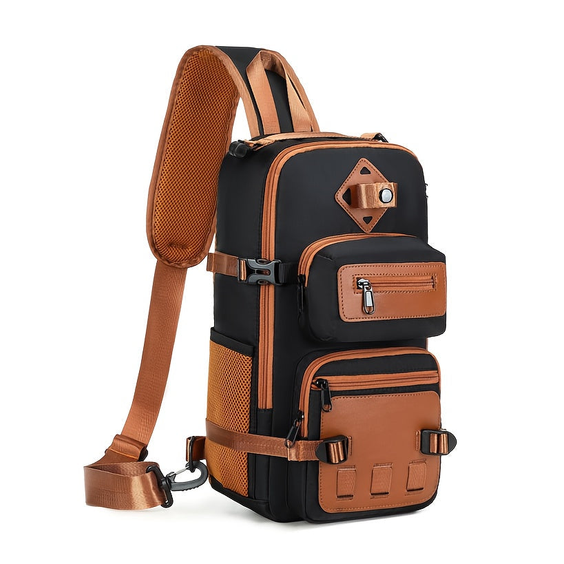 Anti-Theft Sling Bag Men Crossbody Chest Backpack USB Waterproof Travel Bag