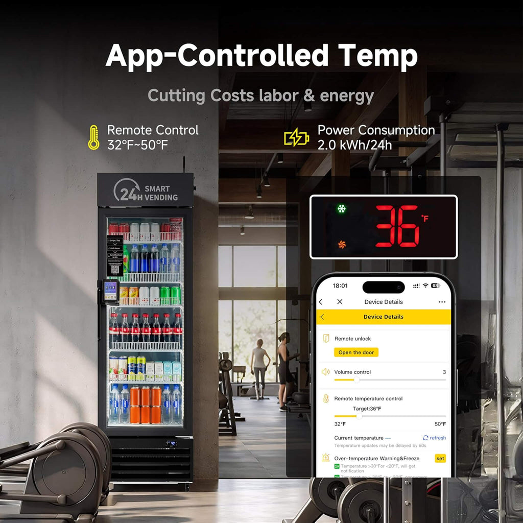 Commercial 252-Bottle AI-Powered Combo Refrigerated Vending Machine With Self-Checkout (SAK10538)
