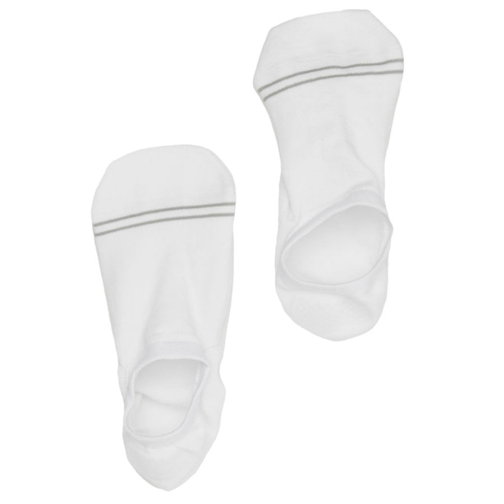 White Cotton No Show Socks