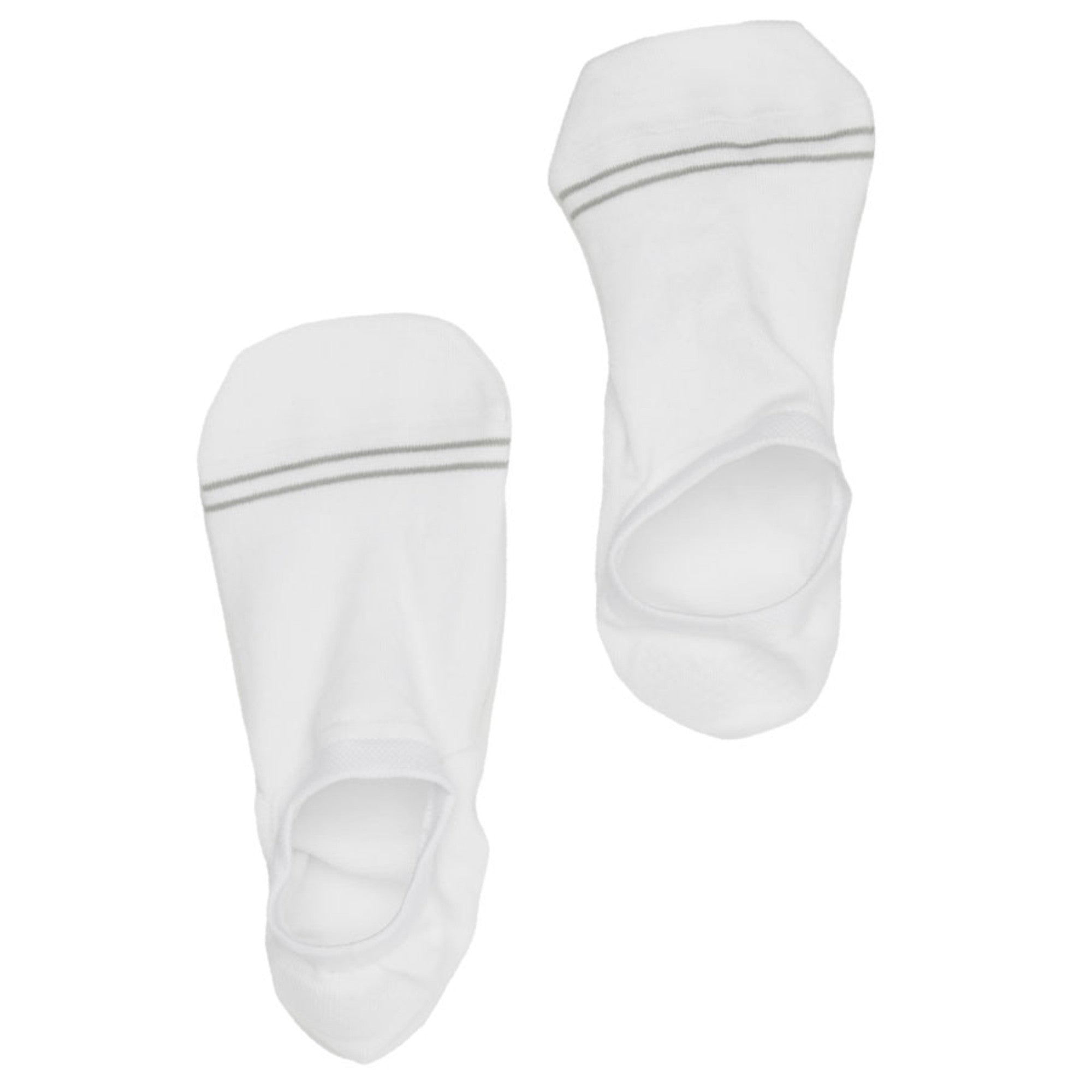White Cotton No Show Socks
